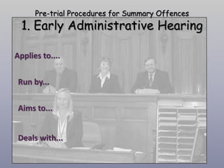 Pre trial procedure 2011-12 | PPTX