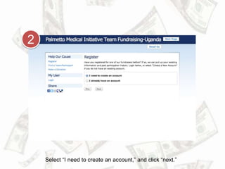 2 
Select “I need to create an account,” and click “next.” 
 