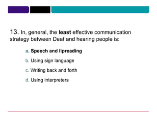 Pre-Unit Deaf Awareness | PPT