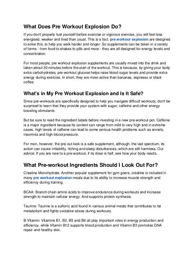 Pre workout What Is It And Should You Be Using It pdf