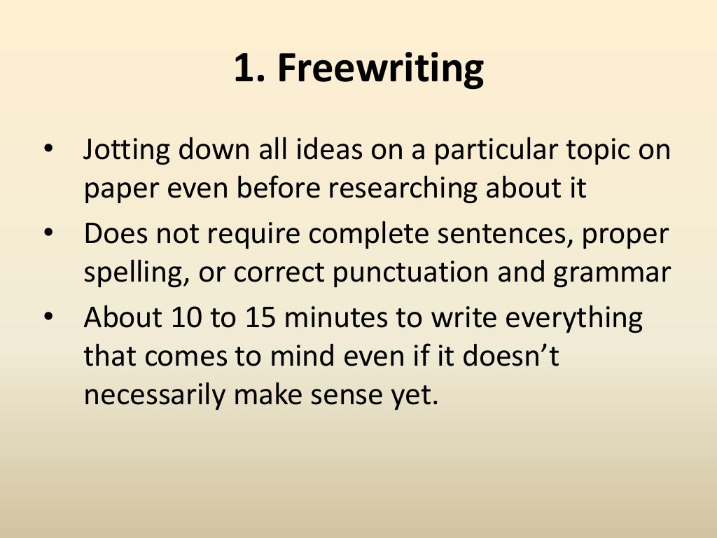 PreWriting Strategies
