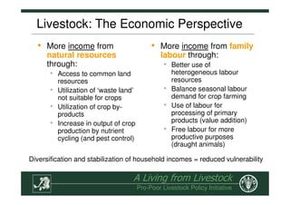 The Role of Livestock in Sustainable Rural Development, Poverty ...