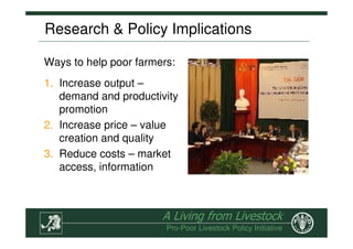 The Role of Livestock in Sustainable Rural Development, Poverty ...