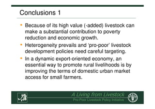 The Role of Livestock in Sustainable Rural Development, Poverty ...