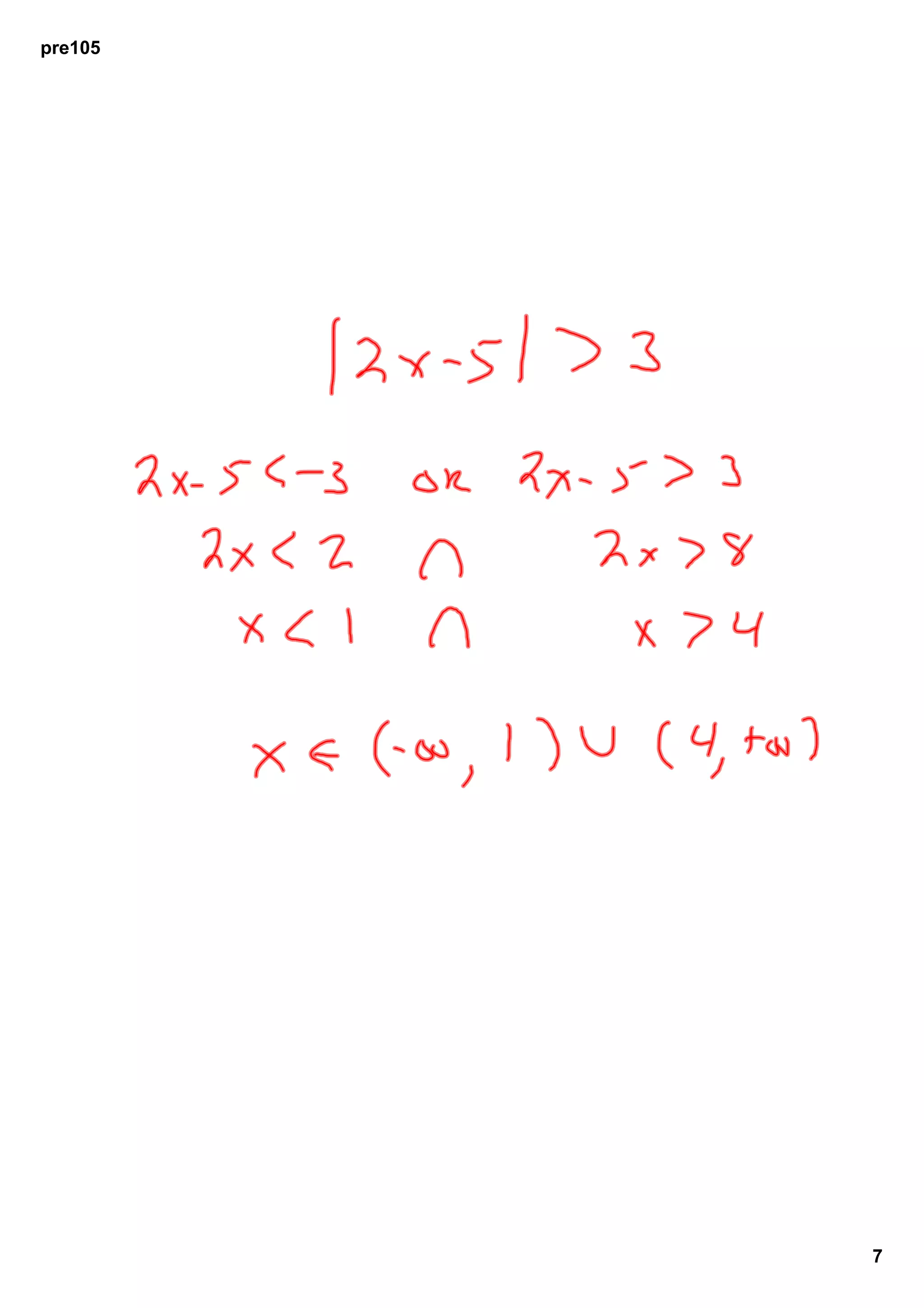 PreCalculus 105 Inequalities | PDF