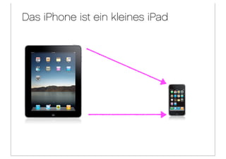 Das iPhone ist ein kleines iPad
 