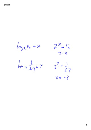 PreCalculus 503 Logarithms | PDF