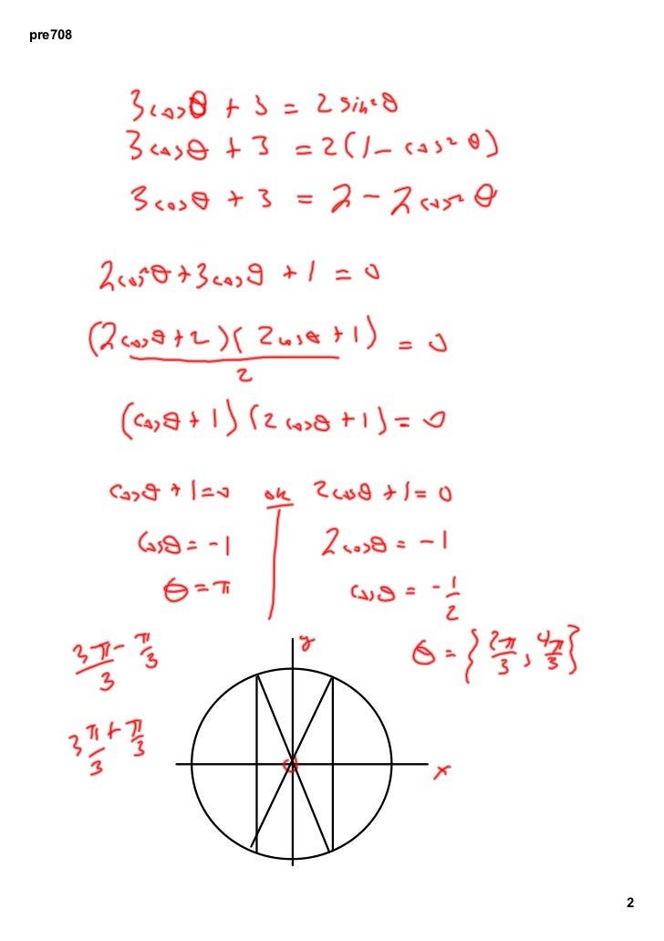 Do pre calc equations