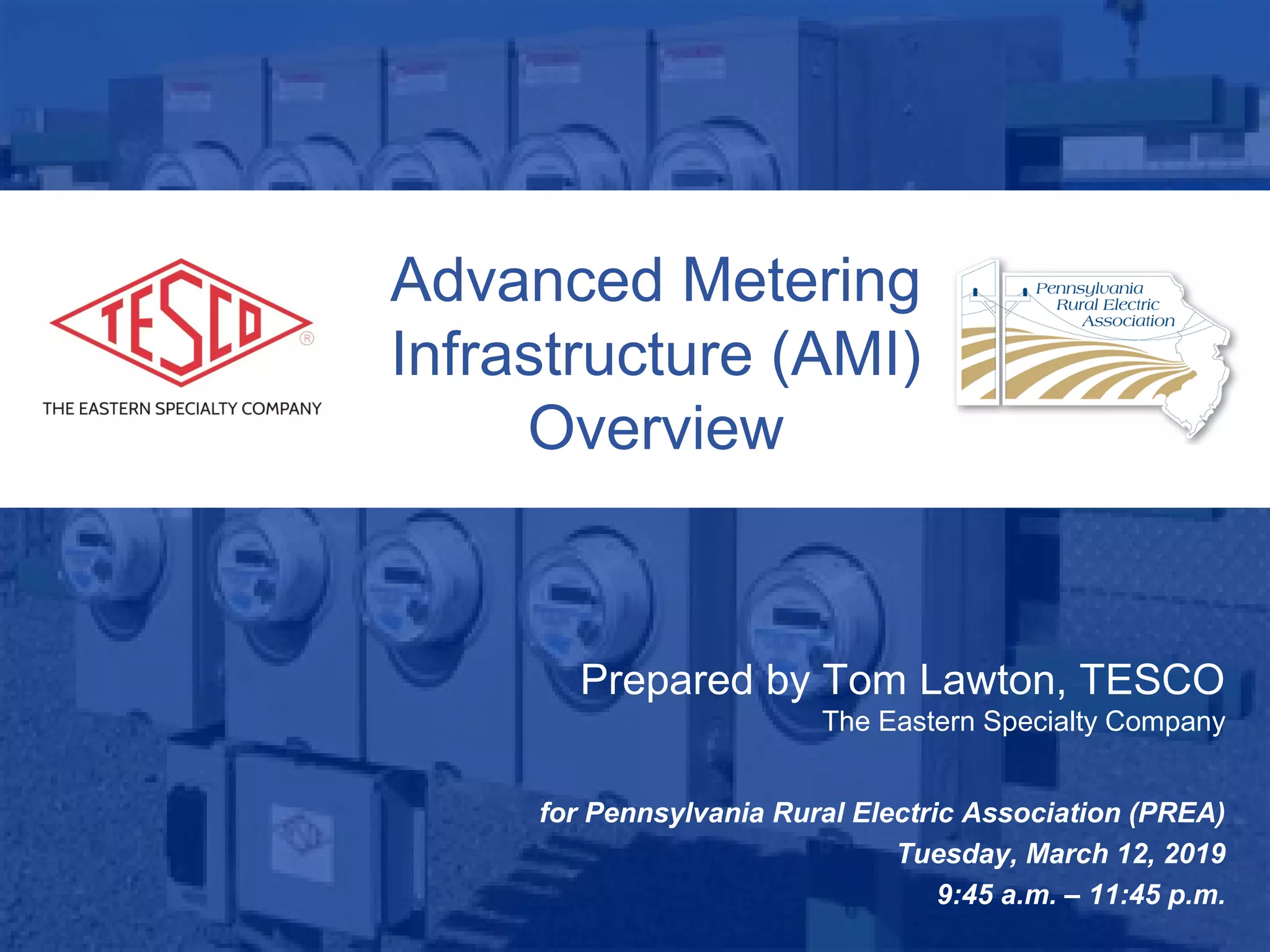 Advanced Metering Infrastructure (AMI) Overview | PPT