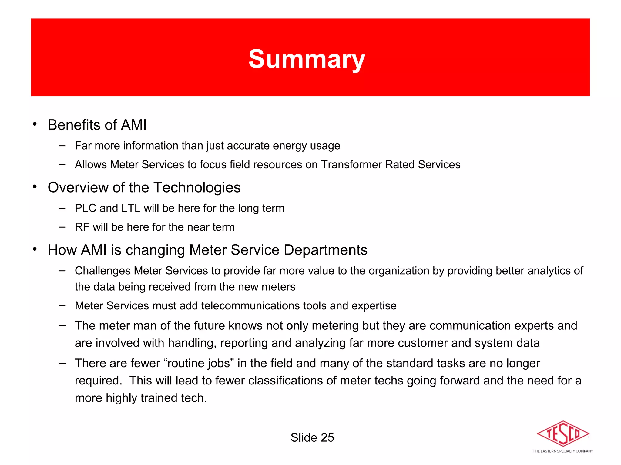 Advanced Metering Infrastructure (AMI) Overview | PPT