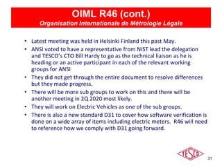 Oiml R46 ANSI C12.1 Overview and Current Events | PPTX