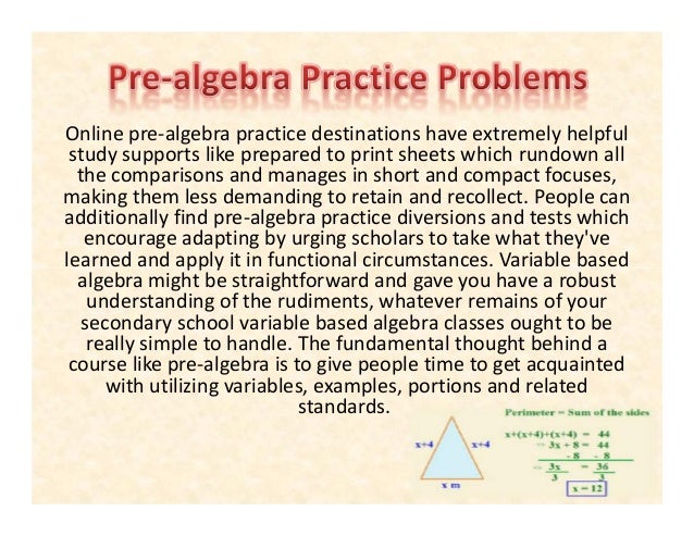 Pre algebra help