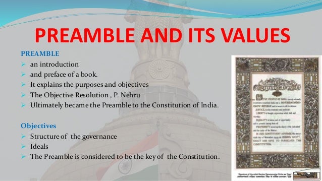 Preamble and Its Values (of the Indian Constitution)