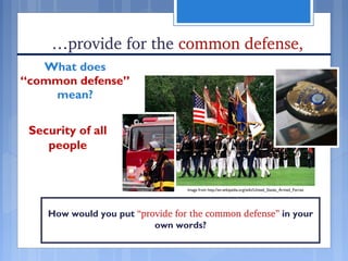 Provide For The Common Defense Meaning