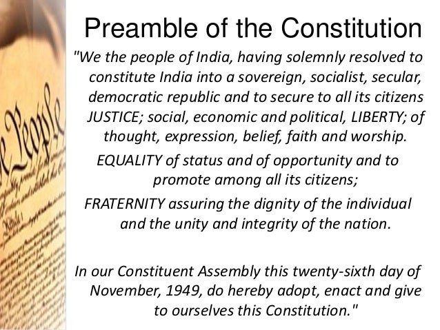 preamble and its importance