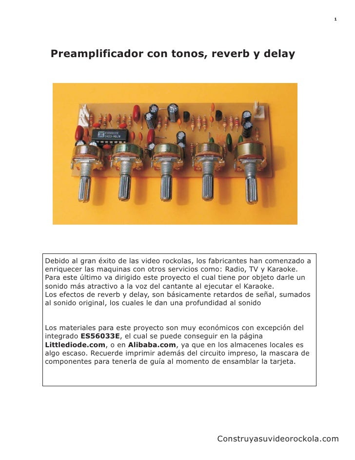 Preamplificador Con Tonos, Reverb Y Delay