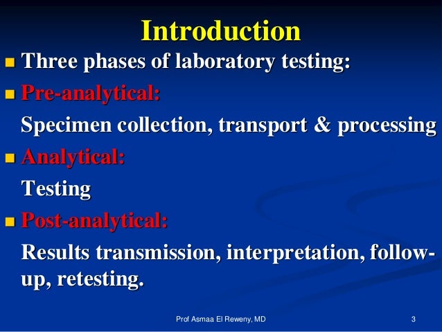 Preanalytical Error Clinical Chemical Tests Preanalytical Error Clinical Chemical Tests