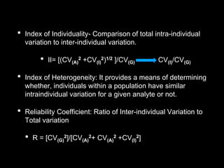 Preanalytical variables and Biological Variation | PPTX