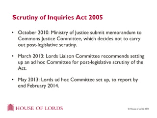 Ministers in the Lords – their role and scrutiny
