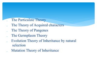 Pre and Post Mendelian Concepts.pptx.... | PPTX