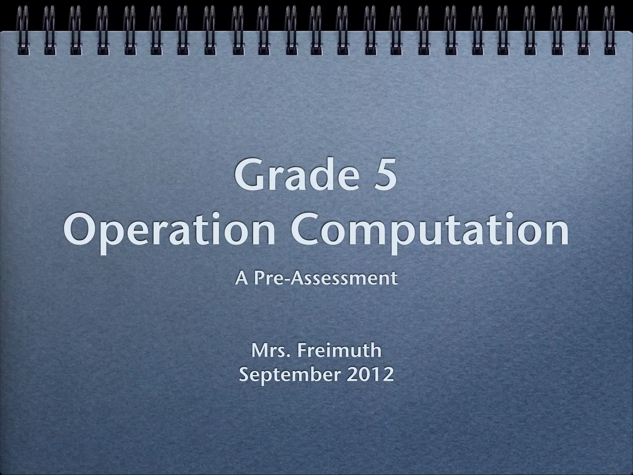 A PRE ASSESSMENT visual data 3