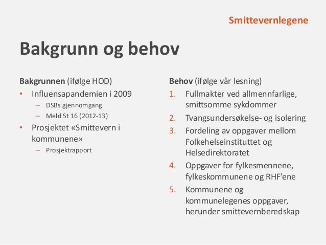 Preben Aavitsland, smittevernloven, tanker rundt revisjon ...