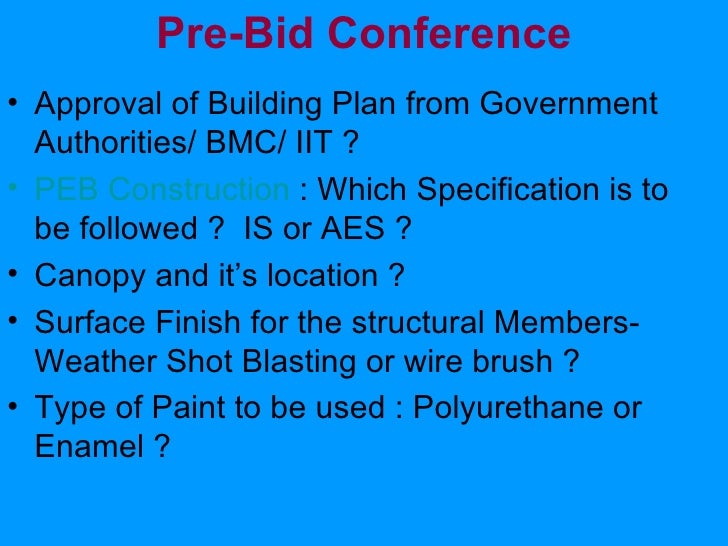 Pre Bid Conference