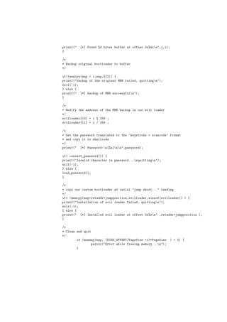 ÔÖ ÒØ ´    ¶℄ ÓÙÒ   ±   ÝØ ×    Ù        Ö Ø Ó × Ø ¼Ü± Ü Ò ¸ ¸ µ


»¶
¶    
 ÙÔ ÓÖ   Ò Ð ÓÓØÐÓ   Ö ØÓ      Ù     Ö
¶»

  ´ Ñ Ñ
ÔÝ´Ñ Ô · ¸Ñ Ô¸ ½¾µµ ß
ÔÖ ÒØ ´ 
 ÙÔ Ó Ø ÓÖ Ò Ð Å Ê        Ð ¸ ÕÙ ØØ Ò Ò µ
 Ü Ø´¹½µ
   Ð× ß
ÔÖ ÒØ ´    ¶℄ 
 ÙÔ Ó Å Ê ×Ù

 ×× ÙÐ Ò µ


»¶
¶ ÅÓ Ý Ø     Ö ×× Ó Ø          Å Ê       
 ÙÔ Ò ÓÙÖ Ú Ð ÐÓ   Ö
¶»
 Ú ÐÐÓ Ö ½¼℄    ± ¾
 Ú ÐÐÓ Ö ½½℄    » ¾

»¶
¶   Ø Ø Ô ××ÛÓÖ ØÖ Ò×Ð Ø ØÓ Ø ³ Ý×ØÖÓ                · ×
 Ò
Ó ³ ÓÖÑ Ø
¶ Ò 
ÓÔÝ Ø ØÓ × ÐÐ
Ó
¶»
ÔÖ ÒØ ´  ¶℄ È ××ÛÓÖ Ò ±×℄ Ò Ò ¸Ô ××ÛÓÖ µ

  ´ 
ÓÒÚ ÖØ Ô ××ÛÓÖ ´µµ ß
ÔÖ ÒØ ´ ÁÒÚ Ð 
 Ö 
Ø Ö Ò Ô ××ÛÓÖ ººº ÒÕÙ ØØ Ò Ò µ
 Ü Ø´¹½µ
   Ð× ß
ÐÓ Ô ××ÛÓÖ ´µ


»¶
¶ 
ÓÔÝ ÓÙÖ 
Ù×ØÓÑ ÓÓØÐÓ Ö Ø ÒØ Ð ÙÑÔ × ÓÖØººº Ð Ò Ò
¶»
   ´ Ñ Ñ
ÔÝ´Ñ Ô·Ö Ø   Ö· ÙÑÔÔÓ× Ø ÓÒ¸ Ú ÐÐÓ Ö¸× Þ Ó ´ Ú ÐÐÓ Öµµ µ ß
ÔÖ ÒØ ´ ÁÒ×Ø ÐÐ Ø ÓÒ Ó Ú Ð ÐÓ Ö        Ð ¸ ÕÙ ØØ Ò Ò µ
 Ü Ø´¹½µ
    Ð× ß
ÔÖ ÒØ ´    ¶℄ ÁÒ×Ø ÐÐ    Ú Ð ÐÓ Ö Ø Ó × Ø ¼Ü±Ü Ò ¸Ö Ø Ö· ÙÑÔÔÓ× Ø ÓÒ µ


»¶
¶ Ð Ò     Ò ÕÙ Ø
¶»
           ´ÑÙÒÑ Ô´Ñ Ô¸ ´ ÁËÃ Ç Ë Ì»È          Ë Þ ·½µ¶È Ë Þ       µ   ¼µ ß
                Ô ÖÖÓÖ´ ÖÖÓÖ Û Ð Ö             Ò Ñ ÑÓÖÝººº Ò µ
 