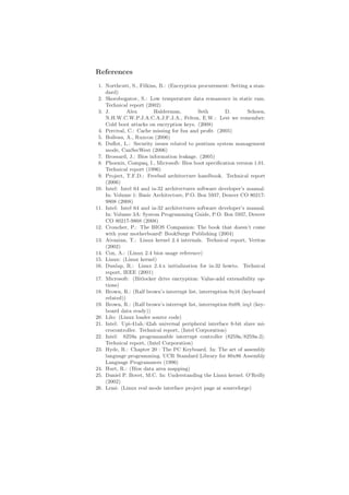 Ê Ö Ò
 ×
 ½º ÆÓÖØ 
ÙØØ¸ Ëº¸ Ð Ò×¸ º ´ Ò
ÖÝÔØ ÓÒ ÔÖÓ
ÙÖ Ñ ÒØ Ë ØØ Ò ×Ø Ò¹
       Ö µ
 ¾º Ë ÓÖÓ Ó ØÓÚ¸ Ëº ÄÓÛ Ø ÑÔ Ö ØÙÖ           Ø Ö Ñ Ò Ò
 Ò ×Ø Ø 
 Ö Ñº
    Ì 
 Ò 
 Ð Ö ÔÓÖØ ´¾¼¼¾µ
 ¿º Âº          ÐÜ        À Ð ÖÑ Ò¸         ËØ          º       Ë
 Ó Ò¸
    ÆºÀºÏº ºÏºÈºÂº º º ºÂº ºÂº º¸ ÐØ Ò¸ ºÏº Ä ×Ø Û Ö Ñ Ñ Ö
      ÓÐ ÓÓØ ØØ 
 × ÓÒ Ò
ÖÝÔØ ÓÒ Ý×º ´¾¼¼ µ
  º È Ö
 Ú Ð¸ º      
 Ñ ×× Ò ÓÖ ÙÒ Ò ÔÖÓ Øº ´¾¼¼ µ
  º Ó Ð Ù¸ º¸ ÊÙÜ
ÓÒ ´¾¼¼ µ
  º Ù ÓØ¸ Äº Ë 
ÙÖ ØÝ ××Ù × Ö Ð Ø ØÓ Ô ÒØ ÙÑ ×Ý×Ø Ñ Ñ Ò Ñ ÒØ
    ÑÓ ¸ ÒË 
Ï ×Ø ´¾¼¼ µ
  º ÖÓ×× Ö ¸ Âº Ó× Ò ÓÖÑ Ø ÓÒ Ð            º ´¾¼¼ µ
  º È Ó Ò Ü¸ ÓÑÔ Õ¸ Áº¸ Å 
ÖÓ×Ó Ø Ó× ÓÓØ ×Ô 
 
 Ø ÓÒ Ú Ö× ÓÒ ½º¼½º
    Ì 
 Ò 
 Ð Ö ÔÓÖØ ´½ µ
  º ÈÖÓ 
Ø¸ Ìº º º Ö × Ö
 Ø 
ØÙÖ               Ò ÓÓ º Ì 
 Ò 
 Ð Ö ÔÓÖØ
    ´¾¼¼ µ
½¼º ÁÒØ Ð ÁÒØ Ð       Ò ¹¿¾ Ö
 Ø 
ØÙÖ × ×Ó ØÛ Ö       Ú ÐÓÔ Ö³× Ñ ÒÙ Ðº
    ÁÒ ÎÓÐÙÑ ½         × 
 Ö
 Ø 
ØÙÖ ¸ ÈºÇº ÓÜ ¿ ¸ ÒÚ Ö Ç ¼¾½ ¹
       ¼ ´¾¼¼ µ
½½º ÁÒØ Ð ÁÒØ Ð       Ò ¹¿¾ Ö
 Ø 
ØÙÖ × ×Ó ØÛ Ö       Ú ÐÓÔ Ö³× Ñ ÒÙ Ðº
    ÁÒ ÎÓÐÙÑ ¿ ËÝ×Ø Ñ ÈÖÓ Ö ÑÑ Ò Ù ¸ ÈºÇº ÓÜ ¿ ¸ ÒÚ Ö
      Ç ¼¾½ ¹ ¼ ´¾¼¼ µ
½¾º ÖÓÙ
 Ö¸ Èº Ì           ÁÇË ÓÑÔ Ò ÓÒ Ì         ÓÓ Ø Ø Ó ×Ò³Ø 
ÓÑ
    Û Ø ÝÓÙÖ ÑÓØ Ö Ó Ö         ÓÓ ËÙÖ ÈÙ Ð × Ò ´¾¼¼ µ
½¿º Ú Þ Ò¸ Ìº Ä ÒÙÜ ÖÒ Ð ¾º ÒØ ÖÒ Ð×º Ì 
 Ò 
 Ð Ö ÔÓÖØ¸ Î Ö Ø ×
    ´¾¼¼¾µ
½ º ÓÜ¸ º ´Ä ÒÙÜ ¾º Ó× Ù×           Ö Ö Ò
 µ
½ º Ä ÒÙÜ ´Ä ÒÙÜ ÖÒ Ðµ
½ º ÙÒÐ Ô¸ Êº Ä ÒÙÜ ¾º ºÜ Ò Ø Ð Þ Ø ÓÒ ÓÖ ¹¿¾ ÓÛØÓº Ì 
 Ò 
 Ð
    Ö ÔÓÖØ¸ Á      ´¾¼¼½µ
½ º Å 
ÖÓ×Ó Ø ´ ØÐÓ
 Ö Ö Ú Ò
ÖÝÔØ ÓÒ Î ÐÙ ¹             ÜØ Ò× Ð ØÝ ÓÔ¹
    Ø ÓÒ×µ
½ º ÖÓÛÒ¸ Êº ´Ê Ð ÖÓÛÒ³× ÒØ ÖÖÙÔØ Ð ×Ø¸ ÒØ ÖÖÙÔØ ÓÒ ¼Ü½ ´ Ý Ó Ö
    Ö Ð Ø µµ
½ º ÖÓÛÒ¸ Êº ´Ê Ð ÖÓÛÒ³× ÒØ ÖÖÙÔØ Ð ×Ø¸ ÒØ ÖÖÙÔØ ÓÒ ¼Ü¼ ¸ ÖÕ½ ´ Ý¹
      Ó Ö     Ø Ö Ýµµ
¾¼º Ä ÐÓ ´Ä ÒÙÜ ÐÓ Ö ×ÓÙÖ
 
Ó µ
¾½º ÁÒØ Ð ÍÔ ¹ ½ » ¾ ÙÒ Ú Ö× Ð Ô Ö Ô Ö Ð ÒØ Ö 
 ¹ Ø ×Ð Ú Ñ ¹
    
ÖÓ
ÓÒØÖÓÐÐ Öº Ì 
 Ò 
 Ð Ö ÔÓÖØ¸ ´ÁÒØ Ð ÓÖÔÓÖ Ø ÓÒµ
¾¾º ÁÒØ Ð     ¾     ÔÖÓ Ö ÑÑ Ð ÒØ ÖÖÙÔØ 
ÓÒØÖÓÐÐ Ö ´ ¾ » ¾ ¹¾µº
    Ì 
 Ò 
 Ð Ö ÔÓÖØ¸ ´ÁÒØ Ð ÓÖÔÓÖ Ø ÓÒµ
¾¿º ÀÝ ¸ Êº         ÔØ Ö ¾¼ Ì È Ã Ý Ó Ö º ÁÒ Ì            ÖØ Ó ×× Ñ ÐÝ
    Ð Ò Ù      ÔÖÓ Ö ÑÑ Ò º Í Ê ËØ Ò Ö Ä Ö ÖÝ ÓÖ ¼Ü             ×× Ñ ÐÝ
    Ä Ò Ù       ÈÖÓ Ö ÑÑ Ö× ´½ µ
¾ º ÀÙÖØ¸ Êº ´ Ó× Ø Ö Ñ ÔÔ Ò µ
¾ º     Ò Ð Èº ÓÚ Ø¸ Åº º ÁÒ ÍÒ Ö×Ø Ò Ò Ø Ä ÒÙÜ ÖÒ Ðº Ç³Ê ÐÐÝ
    ´¾¼¼¾µ
¾ º ÄÖÑ ´Ä ÒÙÜ Ö Ð ÑÓ ÒØ Ö 
 ÔÖÓ 
Ø Ô               Ø ×ÓÙÖ
 ÓÖ µ
 