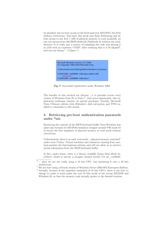 ×     Ð       ¸    ÙØ Û               Ú         

 ×× ØÓ ÁÒØ ¼Ü½¼                       Ò        Ú Ò ÅË¹               ÇË³× ÁÒØ ¼Ü¾½
         Û Ø ÓÙØ Ö ×ØÖ 
Ø ÓÒ×º                               Ò        × Ò
       Ø       × ÑÓ             Ù× × Ê                Ð        Ö ×× Ò             Ò      Ð¹
         ÐÓÛ×             

 ×× ØÓ Ø                       Ö×Ø ½ Å           Ó       Ô Ý× 
 Ð Ñ ÑÓÖÝ Ò Ö                                     ÑÓ          ½¼℄¸ Û
         
 Ò ÖÙÒ ÓÙÖ ÔÖ Ú ÓÙ× ½                                       ÁÇË ×              ÐÐ
Ó        ´Ë       ÐÐ
Ó          ºËµ Û Ø ÓÙØ                 ÒÝ ÑÓ ¹
                 
 Ø ÓÒº ÁØ × Ö                      ÐÐÝ    Ù×Ø        Ñ ØØ Ö Ó                 
ÓÑÔ Ð Ò               Ø            
Ó       Ò      ÔÐ 
 Ò             Ø
             Ò         Ð    Û Ø              Ò       ÜØ ÒØ ÓÒ º             ÇÅ ¸               Ø Ö Ú Ö Ý Ò                 Ø         Ø Ø ×              Ð    Ò         ¸
             Ò       ÖÙÒ ÓÙÖ                 Ò ÖÝ           
          ÙÖ        º




                                         º   º ËÙ

 ×× ÙÐ                ÜÔÐÓ Ø Ø ÓÒ ÙÒ                           Ö Ï Ò ÓÛ× ¾¼¼¿º




         Ì                 Ò        Ø× Ó         Ø       × Ñ Ø Ó             Ö           Ó Ú ÓÙ×                  Ø   × ÔÓÖØ             Ð       
ÖÓ××           Ú ÖÝ
         Ú Ö× ÓÒ Ó Ï Ò ÓÛ× ÖÓÑ                                           ØÓ Î ×Ø                 º     Ò          ÑÓÖ           ÑÔÓÖØ ÒØÐÝ¸ Ø                ×     Ü¹
         ÔÐÓ Ø Ø ÓÒ Ø 
 Ò ÕÙ                                Ö ÕÙ Ö × ÒÓ ×Ô 
                         Ð ÔÖ Ú Ð              ×º ÆÓØ            ÐÝ¸ Å 
ÖÓ×Ó Ø
         Î ×Ø             ÍÐØ Ñ Ø                     Ø ÓÒ Û Ø                   ØÐÓ
          Ö³×        ×           Ò
ÖÝÔØ ÓÒ              Ò      ÌÈÅ            Ò¹
                 Ð         × ÚÙÐÒ Ö              Ð       ØÓ Ø     ×    ØØ 
 º




         ¿ Ê ØÖ Ú Ò ÔÖ ¹ ÓÓØ ÙØ                                                                           ÒØ 
 Ø ÓÒ Ô ××ÛÓÖ ×
         ÙÒ Ö ¶Ò Ü
         Ê ØÖ             Ú Ò       Ø        
ÓÒØ ÒØ Ó Ø                         ÁÇË            Ý Ó Ö                 Ù        Ö ÖÓÑ Ï Ò ÓÛ× Û ×
         ÕÙ Ø               ×Ý          
 Ù×             Ø× ÅË¹        ÇË            ÑÙÐ Ø ÓÒ ÛÖ ÔÔ Ö                           ÖÓÙÒ         Î          ÑÓ        Ð Ø
         Ù×          

 ×× Ø                 Ö×Ø Ñ                ÝØ     Ó       Ô Ý× 
 Ð Ñ ÑÓÖÝ Ò Ö                                         ÑÓ         Û Ø ÓÙØ
         Ö ×ØÖ 
Ø ÓÒ×º


         ÍÒ ÓÖØÙÒ Ø ÐÝ¸ Ø                            Ö      × ÒÓ ×Ù
             Ö       Ð ÑÓ          · Ô Ý× 
 Ð Ñ ÑÓÖÝ Ö                                   ×    ÐÐ
         ÙÒ           Ö ÑÓ×Ø ÍÒ Ü ×º Î ÖØÙ Ð Ñ 
                                         Ò ×     Ò         ÑÙÐ ØÓÖ× ÖÙÒÒ Ò                          ÖÓÑ Ù× Ö¹
         Ð Ò              ÑÙÐ Ø          Ø           ÁÒØ ÖÖÙÔØ ÓÒ×               ÒØ Ö ÐÝ¸             Ò       Û ÐÐ ÒÓØ               ÐÐÓÛ Ù× ØÓ Ö ØÖ              Ú
             
ØÙ Ð Ò ÓÖÑ Ø ÓÒ ÖÓÑ Ø                                          ÁÇË            Ý Ó Ö                 Ù        Öº


         ÁÒ           
Ø¸ ÙÒ            Ö Ä ÒÙÜ¸ Ø                Ö      ×           Ð    Ö ÖÝ¸ ÐÖÑ ¾ ℄ ´Ä ÒÙÜ Ê                                  Ð ÅÓ            ÁÒ¹
         Ø Ö          
 µ¸ Û            
        × Ñ Ö ÐÝ               ÛÖ ÔÔ Ö                  ÖÓÙÒ             ×Ý×
 ÐÐ ½½¿ ×Ý×                   ÚÑ           ÓÐ º


ººº × Ò
             Û          Ö       ÒÓØ Ö            ÐÐÝ Ù× Ò                ½          Ø×        ÈÍ¸             ÙØ        ÑÙÐ Ø Ò             Ø ÓÚ Ö             ¿¾       Ø×
    Ö
       Ø 
ØÙÖ º
Ï            Ö        Ö     Ù× Ò                 Ö Ò
        Ú Ö× ÓÒ Ó Ï Ò ÓÛ× Ë ÖÚ Ö ¾¼¼¿ ËÈ¾                                                    ÒØÖ ÔÖ ×                  Ø ÓÒº
    
ØÙ ÐÐÝ¸               
 Ù×          Ó       Ø         ÑÔ Ö        
Ø        ÑÙÐ Ø ÓÒ Ó                   ½           Ø×        ÈÍ×¸ Ø          Ö       × ÓÒ           ÝØ   ØÓ

        Ò           ØÓ Ñ               Ø ÛÓÖ              ÙÒ     Ö Ø            Ö       Ð ½           Ø× ÑÓ                   Ó     Ø       
ØÙ Ð ÅË¹                 ÇË       Ò
Ï Ò ÓÛ×                    ¸ ×Ó Ø            Ø Ø           Ñ ÑÓÖÝ Ö                       
ØÙ ÐÐÝ ÔÓ ÒØ× ØÓ Ø                                 × Ö        ÐÓ
 Ø ÓÒº
 