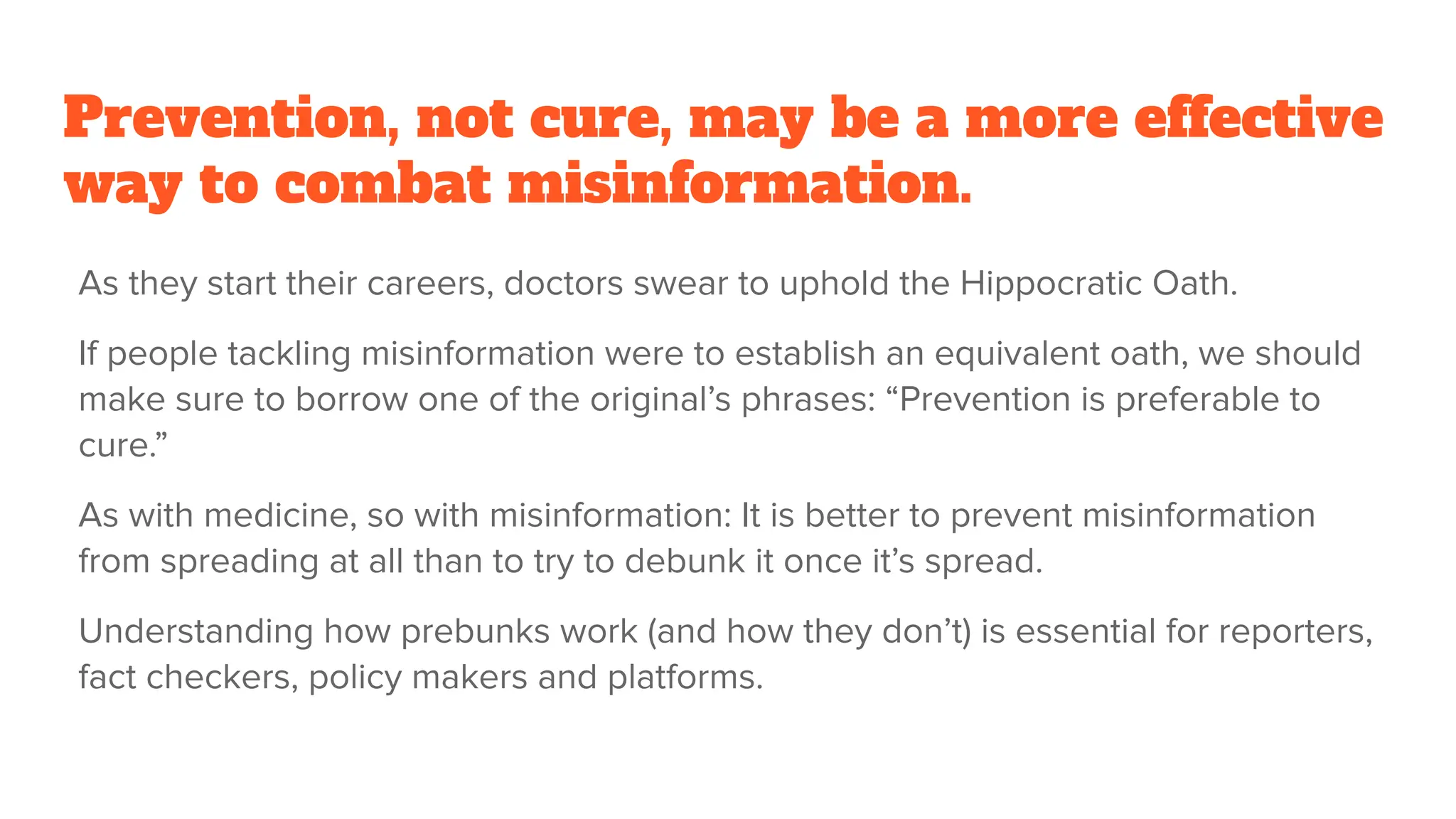 Prebunking and Debunking in Fact-checking | PDF