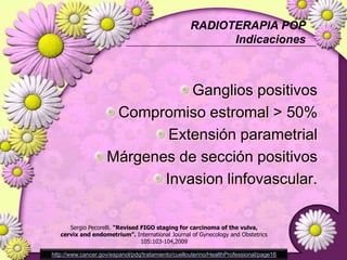 DIAGNÓSTICOBiopsiaSe debe llevar a cabo únicamente con ayuda del colposcopio.Se extraen una o dos piezas pequeñas de tejido (de 1 a 3 mm de ancho) de las zonas cervico-uterinas anómalas identificadas por colposcopía.Puede ser Biopsia por sacabocados, legrado endocervical.Thomas C. Wright Jr;  Cáncer cervical-Conducta ante la mujer con pruebas de detección de cáncer cervical anormales, Octubre 2007http://www.cancer.gov/espanol/pdq/tratamiento/cuellouterino/HealthProfessional/page16