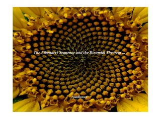 The Fibonacci Sequence and the Binomial Theorem ...




                     Sunflower