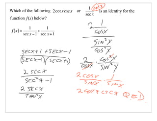 Pre-Cal 40S ݺߣs March 18, 2008