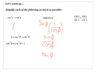 Pre-Cal 40S ݺߣs March 18, 2008