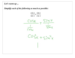 Pre-Cal 40S ݺߣs March 18, 2008