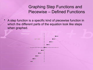 Step Function Piecewise Function precalculus how we can graph of any functions | PPTX