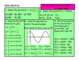 Pre calc final exam review
