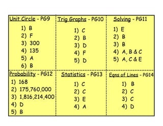 Pre calc final exam review