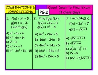 Accel Pre calc Final Exam Review | PDF
