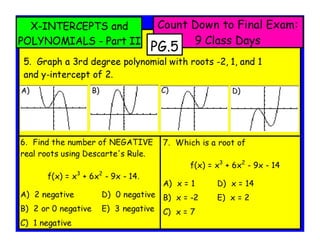 Accel Pre calc Final Exam Review | PDF