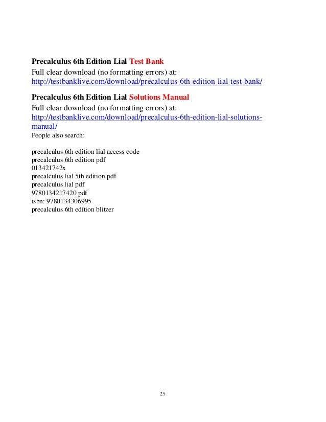 Precalculus