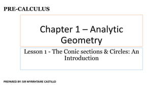 Pre-Calculus: Conics - Introduction to Conics and Determining ...
