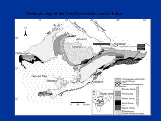 Geologic map of the Vindhyan basin, central India.
 