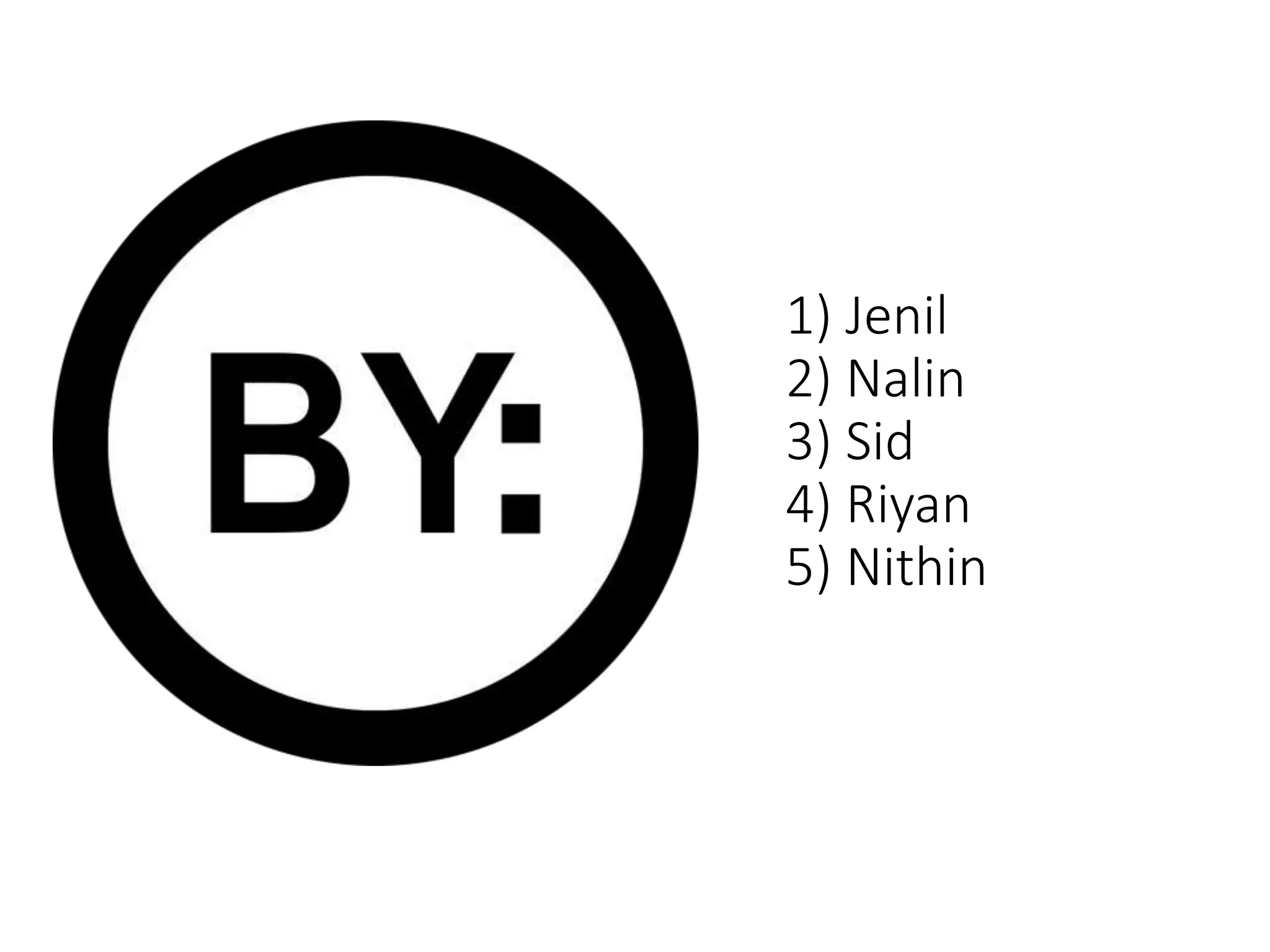 1) Jenil
2) Nalin
3) Sid
4) Riyan
5) Nithin
 