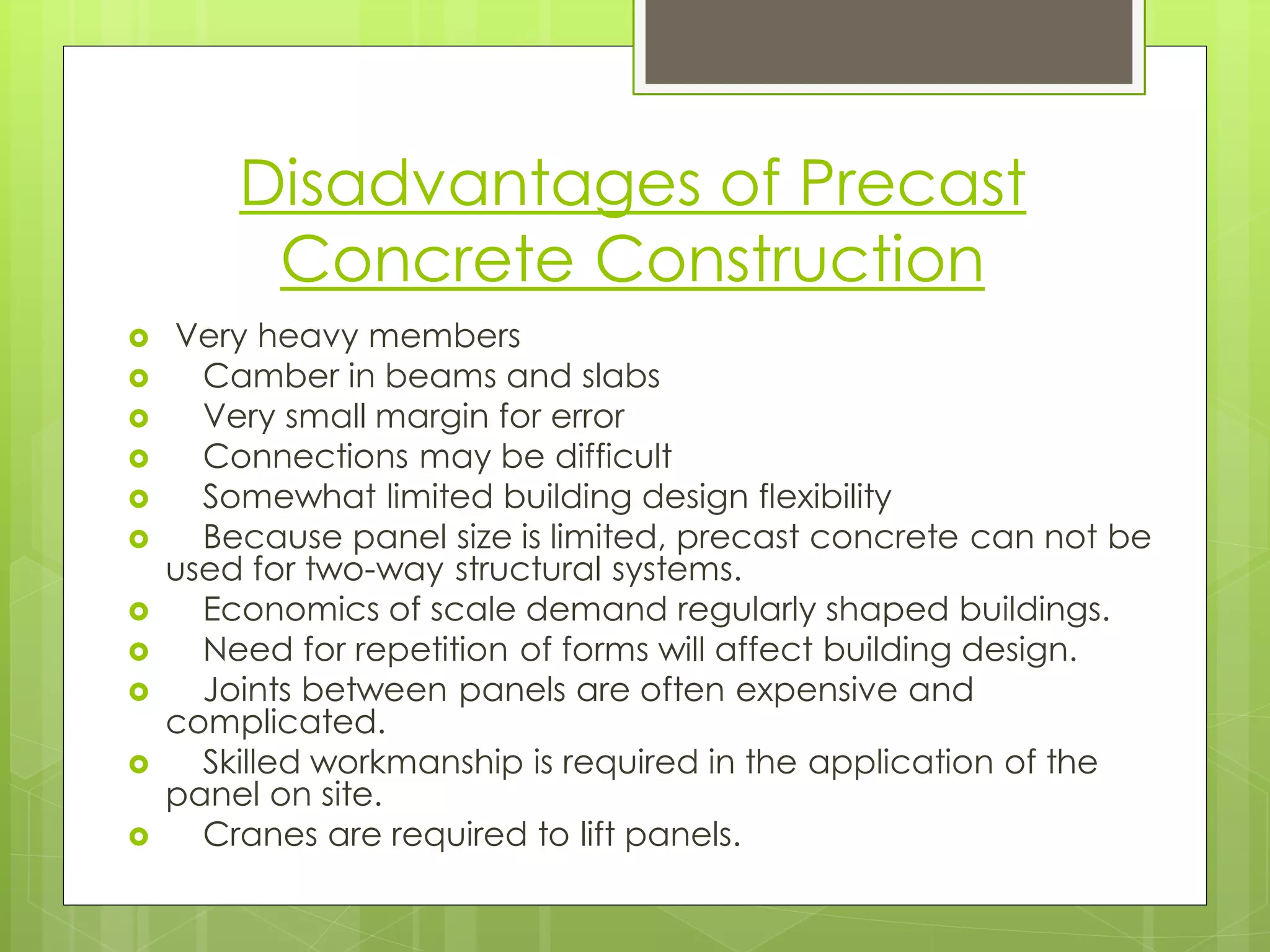 Precast concrete construction | PDF