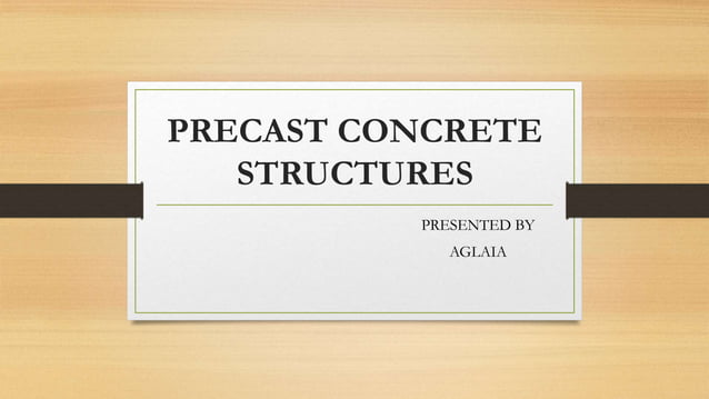 Precast concrete structures | PPT