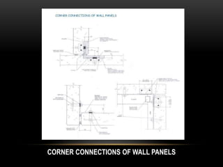 CORNER CONNECTIONS OF WALL PANELS
 