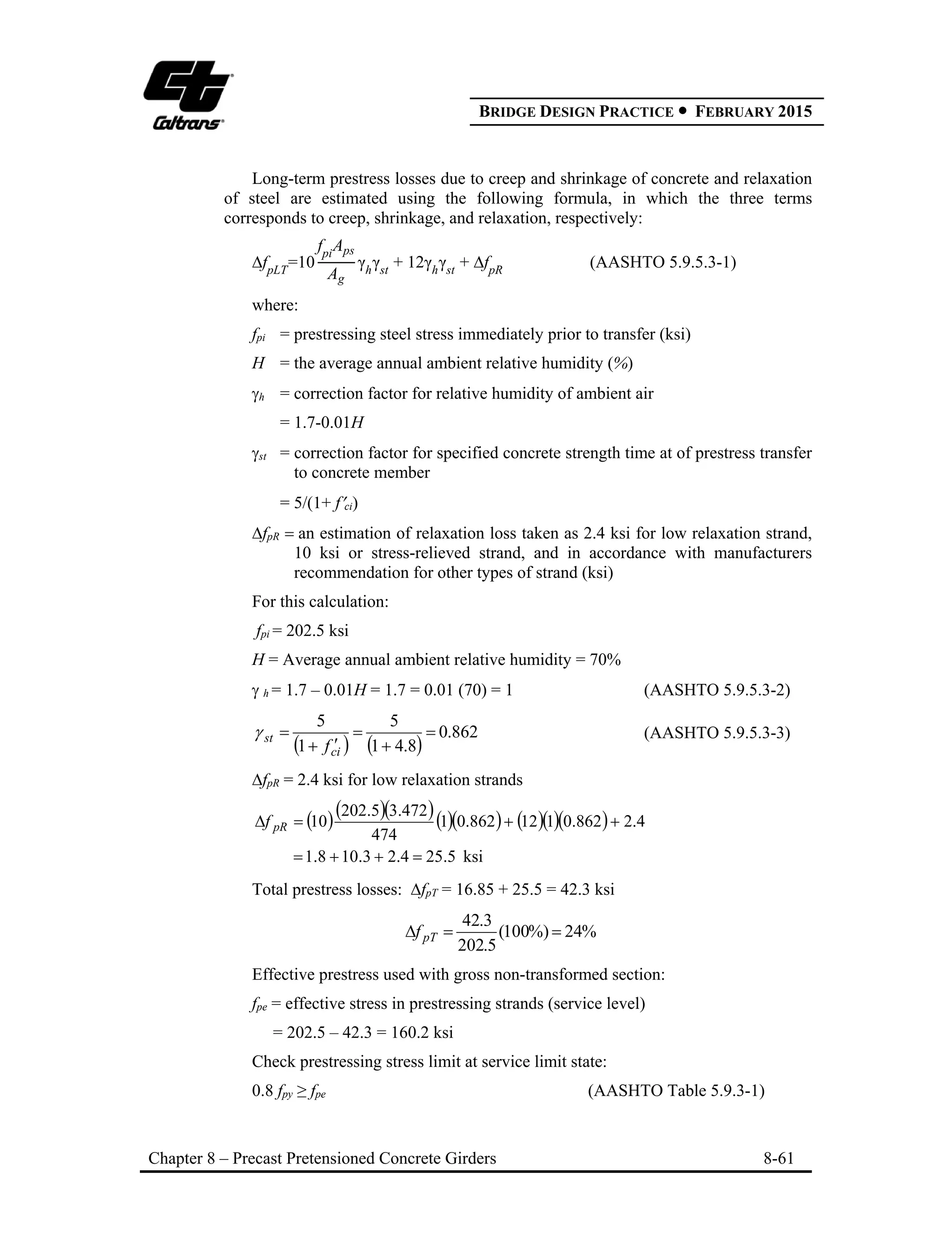 Precast pretensioned concrete girders | PDF