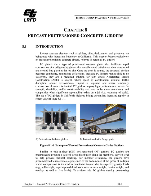 Precast pretensioned concrete girders | PDF | Civil Engineering ...